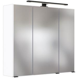 lomadox LED- Spiegelschrank 70 cm MANLY-03 weiß B/H/T: 70/64/20 cm - 