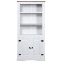 vidaXL Wandkast 80x40x170 cm Mexicaans grenenhout Corona-stijl wit