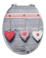 wenko WC-Sitz Bavarian Hearts Toilettendeckel Toilettensitz WC Brille WC Deckel
