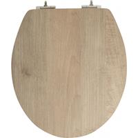 primaster WC-Sitz Eiche grau MDF, mit Absenkautomatik