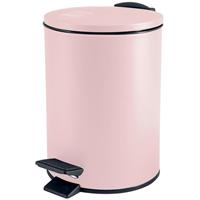 spirella Kosmetikeimer 3 Liter Edelstahl mit Absenkautomatik und Inneneimer 'Adelar' Badezimmer Mülleimer Softclose Abfalleimer rosa