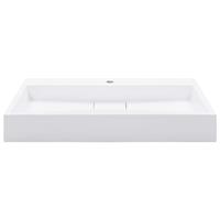 vidaXL Wastafel 80x46x11 cm mineraal gegoten/marmer gegoten wit