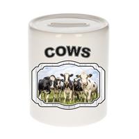 Bellatio Dieren liefhebber koe spaarpot 9 cm jongens en meisjes - keramiek - Cadeau spaarpotten Nederlandse koeien liefhebber