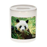 Bellatio Dieren panda foto spaarpot 9 cm jongens en meisjes - Cadeau spaarpotten pandaberen liefhebber