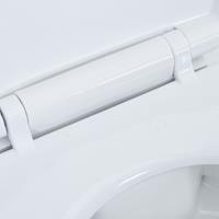 vidaxl Hohe Spülrandlose Toilette Soft-Close 7 cm Höher Keramik Weiß