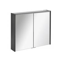 fackelmann DENVER LED Spiegelschrank 80 cm breit, Schwarz (Anthrazit)-'82187' - 