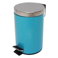msv 100208 Kosmetikeimer Mülleimer Treteimer Abfalleimer, blau, 3 Liter – mit herausnehmbaren Inneneimer