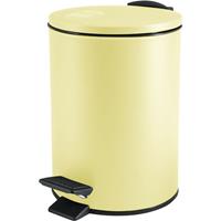 Spirella Pedaalemmer Cannes - geel - 3 liter etaal 17 x H25 cm oft-close - toilet/badkamer - Pedaalemmers