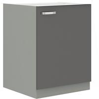 küchenpreisbombe Küchen Unterschrank 60 Grey Hochglanz Grau Küchenzeile Küchenblock Küche Vario - KÜCHEN PREISBOMBE