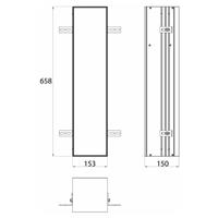 emco asis module plus, WC-Modul - Unterputzmodell, mit Fach für WC-Papier und integrierter Toilettenbürstengarnitur, Türanschlag links - 975611006 - 