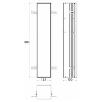 emco asis module plus, WC-Modul - Unterputzmodell, mit Fächern für Reserverolle oder Feuchtpapierbox, WC-Papier und integrierter Toilettenbürgengarnitur,