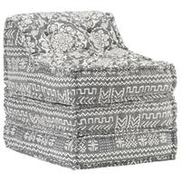 bonnevie Modularer Pouf Hellgrau Stoff vidaXL483480