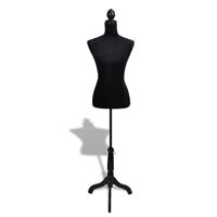 vidaxl Damenbüste Schneiderpuppe Büste Torso Mannequin Schwarz - 