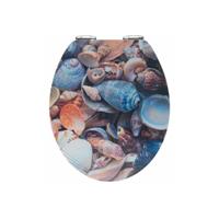 wenko WC-Sitz Muschel mit 3D-Effekt Toilettendeckel Toilettensitz WC Brille WC Deckel