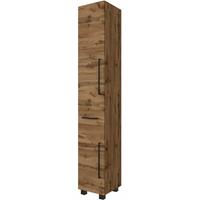 lomadox Badmöbel Hochschrank MANLY-03 Wotaneiche Nb. B/H/T: 30/185/35 cm - 