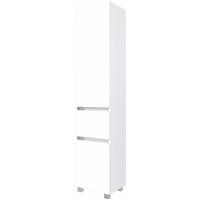 lomadox Bad-Möbel Hochschrank ARLON-03 matt weiß BxHxT 40x180x35 cm - 