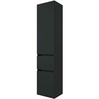 lomadox Bad-Möbel Hochschrank ARLON-03 matt grau BxHxT 40x180x35 cm - 