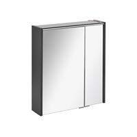 fackelmann DENVER LED Spiegelschrank 60 cm breit, Schwarz (Anthrazit)-'82186' - 