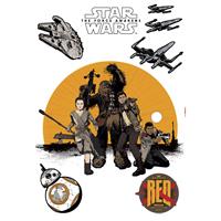 Komar Wandfolie Star Wars Resistance zelfklevend, restloos afneembaar (set, 8 stuks)