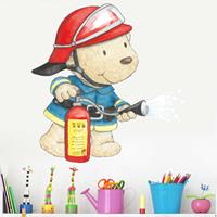 Klebefieber Wandtattoo Kinderzimmer Steinbeck - Pitzelpatz als Feuerwehrmann