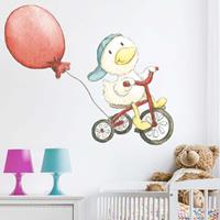 Klebefieber Wandtattoo Kinderzimmer Steinbeck - Schnaddeldatz fährt Fahrrad