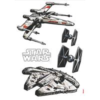 Komar Wandfolie Star Wars Spaceships zelfklevend, restloos afneembaar (set, 5 stuks)