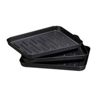 Relaxdays Schuhabtropfschale 3er Set schwarz