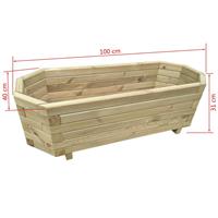 vidaXL Garten-Hochbeet 100x40x31 cm Kiefernholz Imprägniert Braun