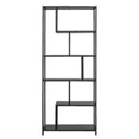Leen Bakker Kast Jaxx - zwart - 185x77x35 cm