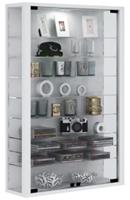 VCM Wandvitrine Sammelvitrine Glasvitrine Wand Vitrine Regal Schrank Glas Hängevitrine Vitrosa Mini, ohne LED weiß