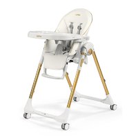 Peg Perego Hochstuhl  Prima Pappa Follow Me, Gold (Lederimitat)