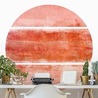 Runde Tapete selbstklebend Colour Harmony Red