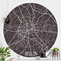 Runde Tapete selbstklebend Stadtplan Berlin - Retro
