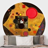Klebefieber Runde Tapete selbstklebend Wassily Kandinsky - Akzent in rosa