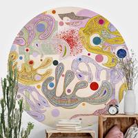 Klebefieber Runde Tapete selbstklebend Wassily Kandinsky - Launische Formen