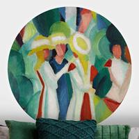 Klebefieber Runde Tapete selbstklebend August Macke - Drei Mädchen