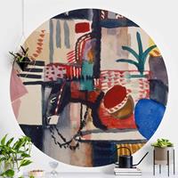 Klebefieber Runde Tapete selbstklebend August Macke - Mann mit Esel