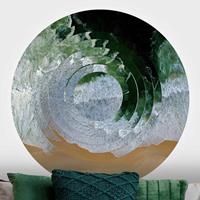 Klebefieber Runde Tapete selbstklebend Strand Geometrie trifft Strand