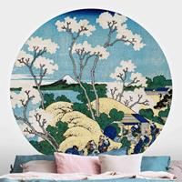 Klebefieber Runde Tapete selbstklebend Strand Katsushika Hokusai - Der Fuji von Gotenyama
