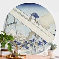 Klebefieber Runde Tapete selbstklebend Katsushika Hokusai - In den Totomi Bergen