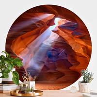 Klebefieber Runde Tapete selbstklebend Lichtspiel im Antelope Canyon