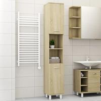 vidaXL Badezimmerschrank Sonoma-Eiche 30x30x179 cm Spanplatte Braun