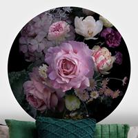 Klebefieber Runde Tapete selbstklebend Rosentraum Bouquet