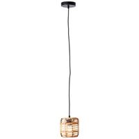 BRILLIANT CROSSTOWN Pendelleuchte 127 cm Bambus / Metall Holz hell / schwarz