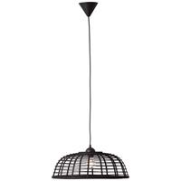 BRILLIANT CROSSTOWN Pendelleuchte 130 cm Bambus / Kunststoff Holz dunkel / schwarz