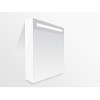 Saniclass Double Face spiegelkast 60x70x15cm linksdraaiend 1 deur met LED verlichting hoogglans wit 7070L