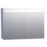 Saniclass Double Face spiegelkast 100x70x15cm 2 deuren met LED verlichting mat wit 7550