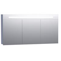 Saniclass Double Face spiegelkast 140x70x15cm 3 deuren met LED verlichting mat wit 7554