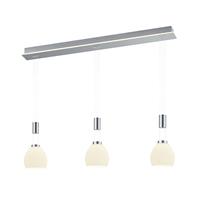 B-Leuchten Sam LED-Pendellampe dreiflammig nickel