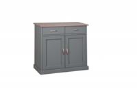 Inter Link Kiefer-Massivholz Sideboard, B90 x T45 x H86 cm grau/braun